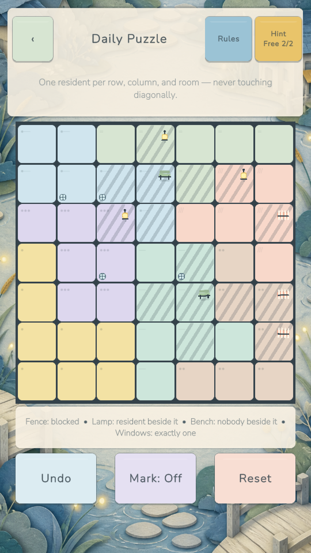 Tiny Neighbors daily puzzle
